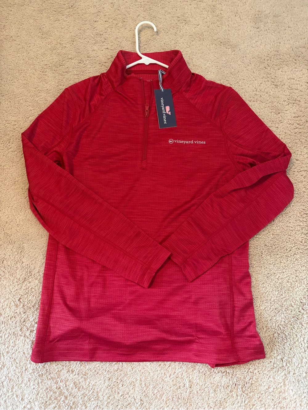 Vineyard Vines Men's Red Performance Quarter-Zip
